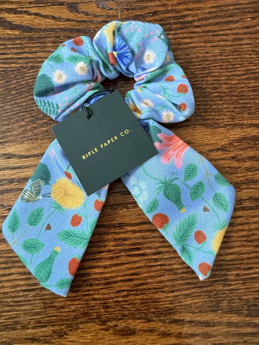 Rifle Paper Co. Strawberry Fields Scrunchie